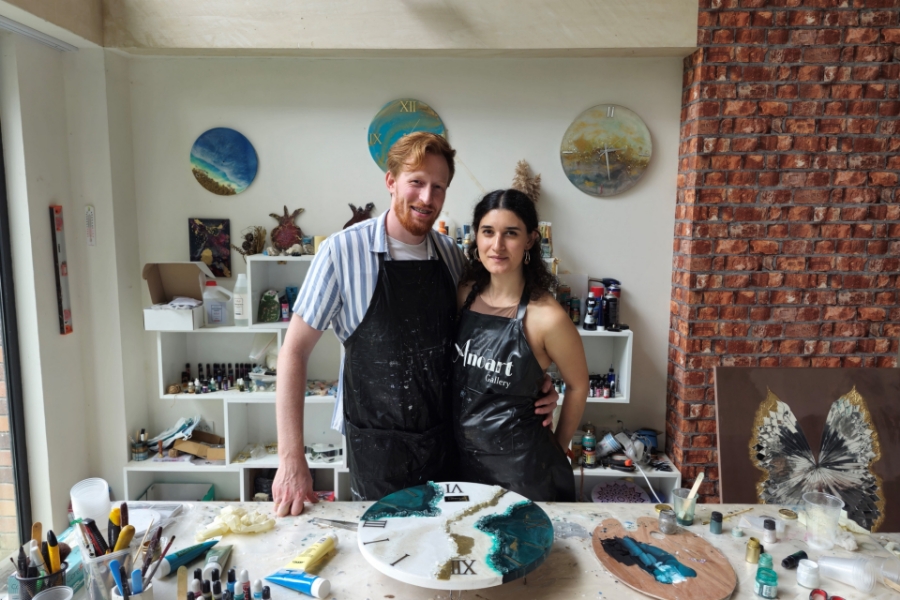 Picture of Epoxy Art: clock crafting masterclass for two